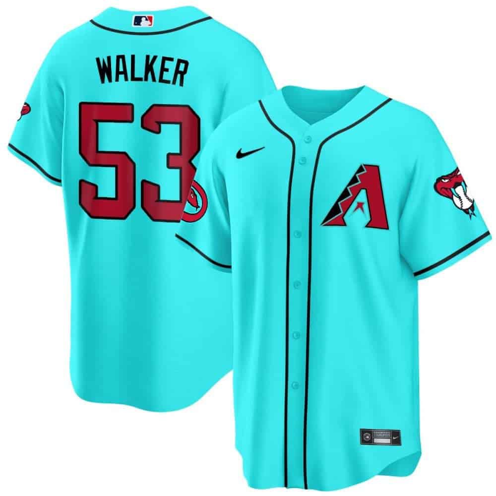 Men Arizona Diamondback #53 Walker Light Blue 2024 Nike Cool Base MLB Jersey->arizona diamondback->MLB Jersey